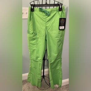 New Wonder Flex Wink Womens Scrub Green Apple Lime ladies Small ST Tall pants